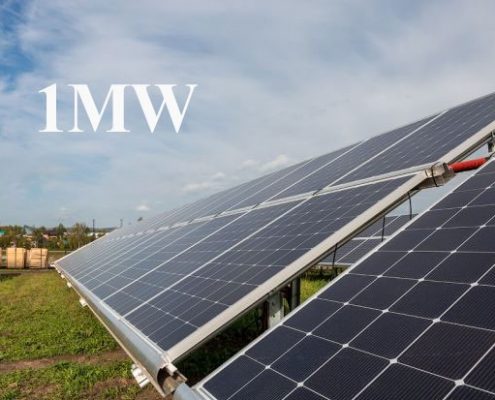 نیروگاه خورشیدی 1mw 495x400 - مقاله پنل خورشیدی-نیروگاه خورشیدی