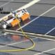 شستشوی پنل های خورشید با دستگاه رباتیک در مناطق بیابانی 80x80 - احداث 150 نیروگاه خورشیدی در شهرستان چهارمحال و بختیاری