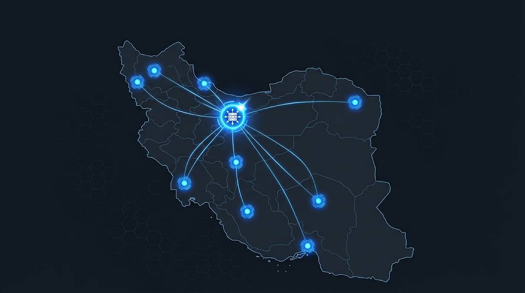 نقشهٔ شبکهٔ شعب و نمایندگان رهآورد آرانیرو در سراسر ایران