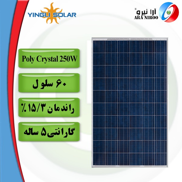 پنل خورشیدی یینگلی Yingli Poly Crystal 250w